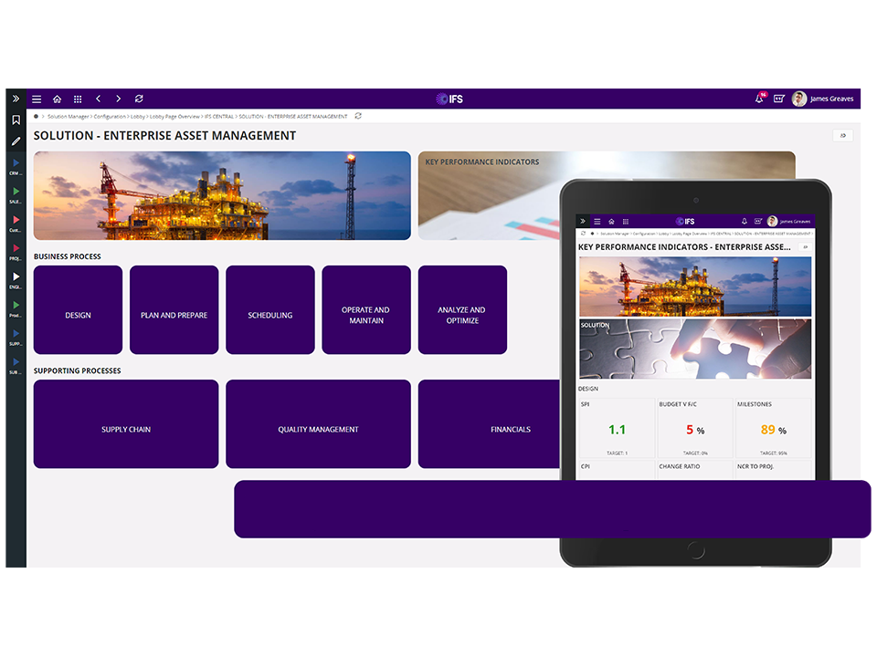 IFS Cloud ERP product screenshot